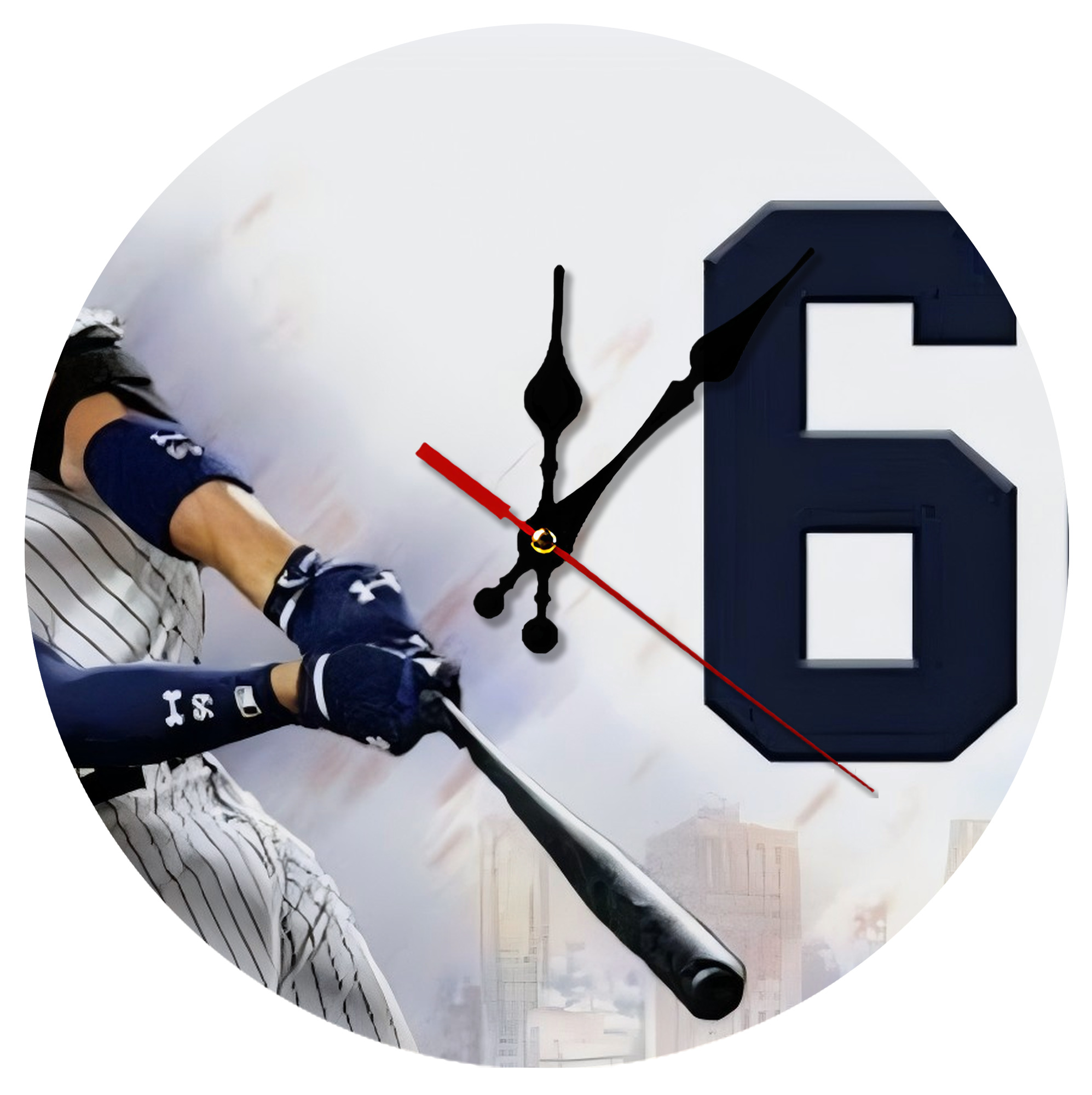 Aaron Judge 62 Home Runs Silent Round Wall Clock – Modern & Stylish DIY Design, Durable Wood Construction, Easy To Install – Perfect For Office, Bedroom, Living Room, And More